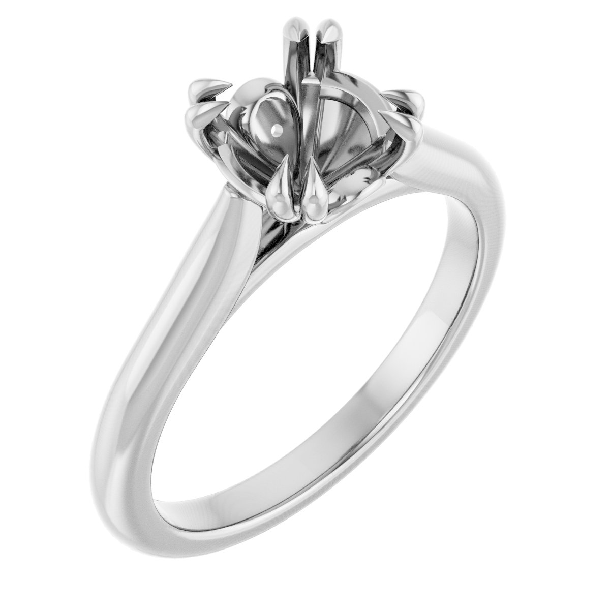 Double Claw-Prong Engagement Ring or Band