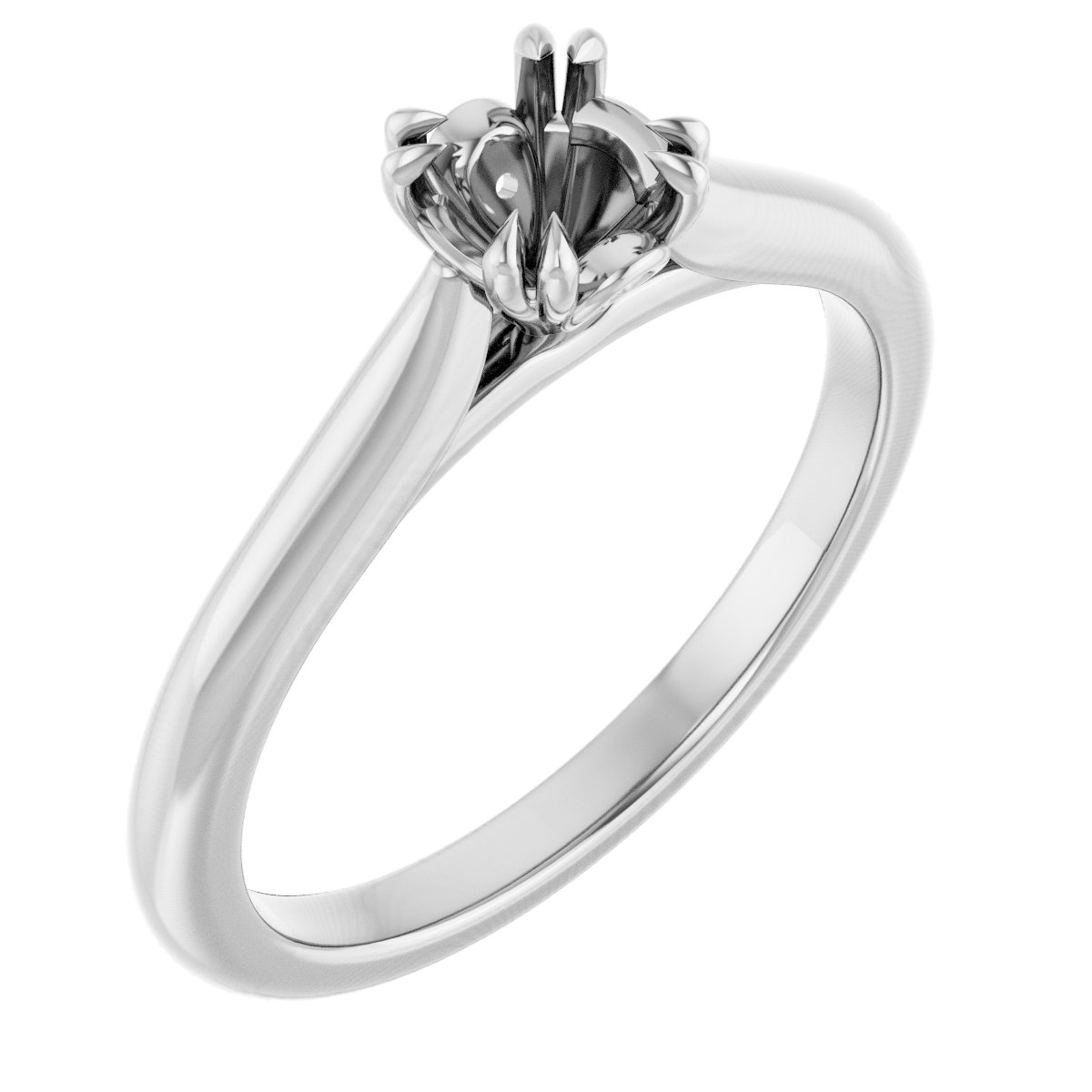 Double Claw-Prong Engagement Ring or Band