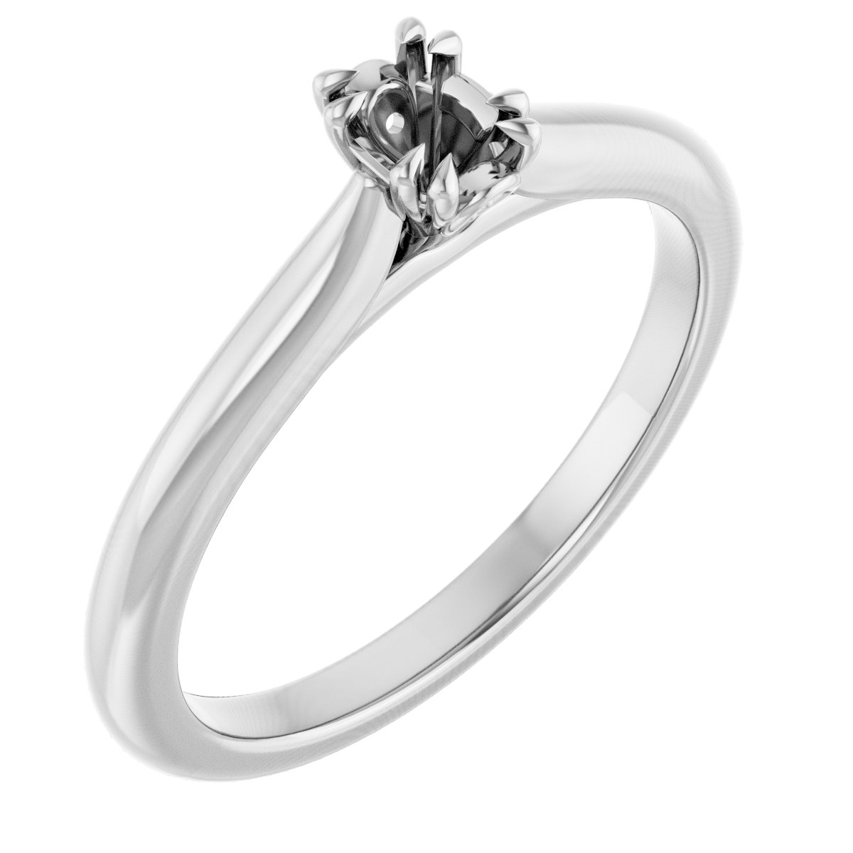 Double Claw-Prong Engagement Ring or Band