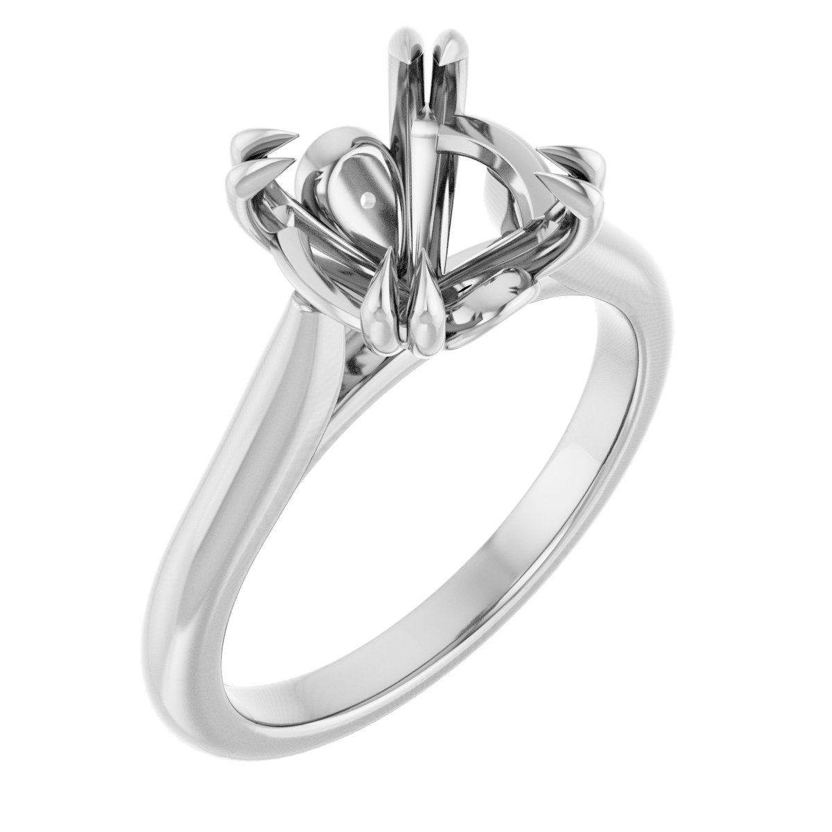 Double Claw-Prong Engagement Ring or Band