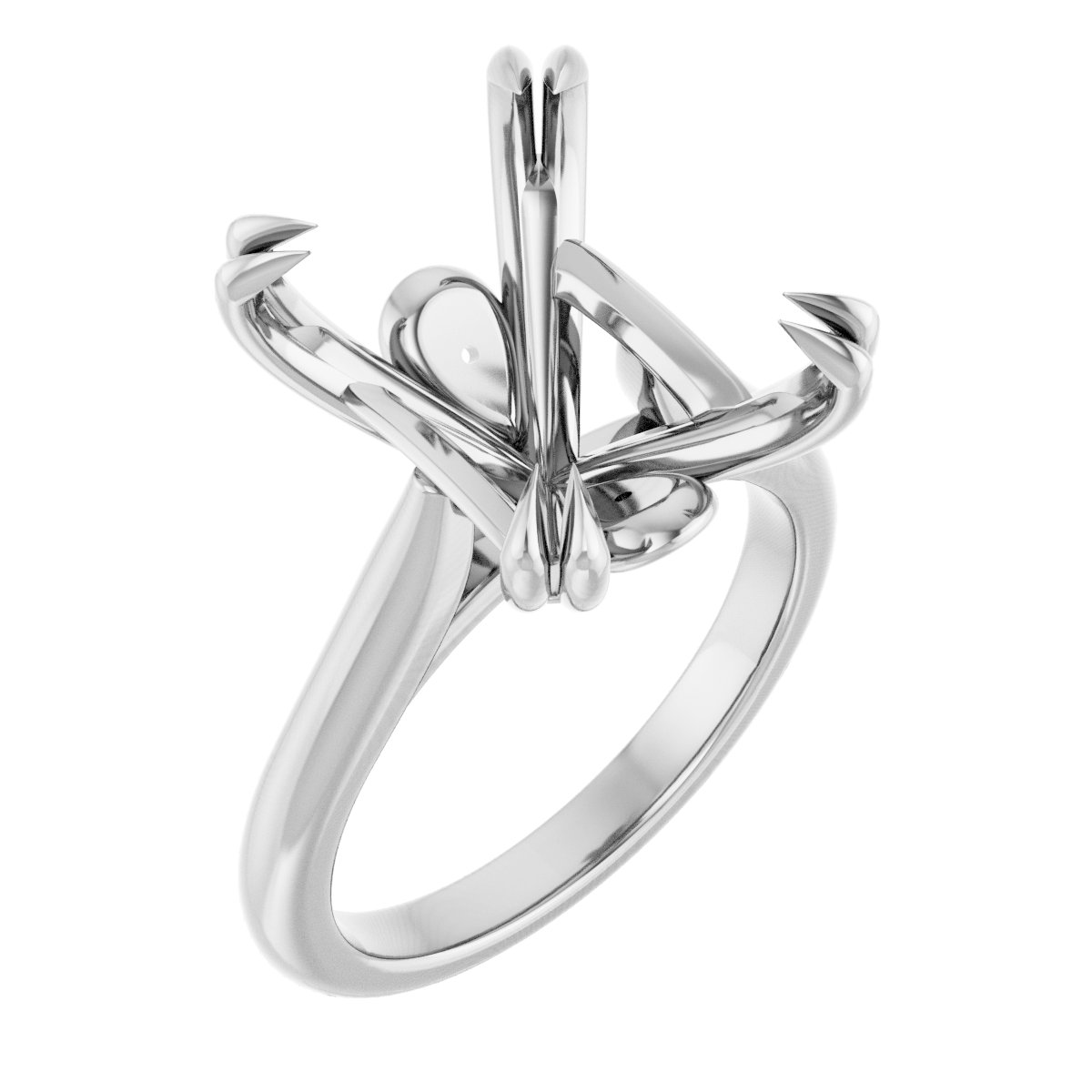 Double Claw-Prong Engagement Ring or Band
