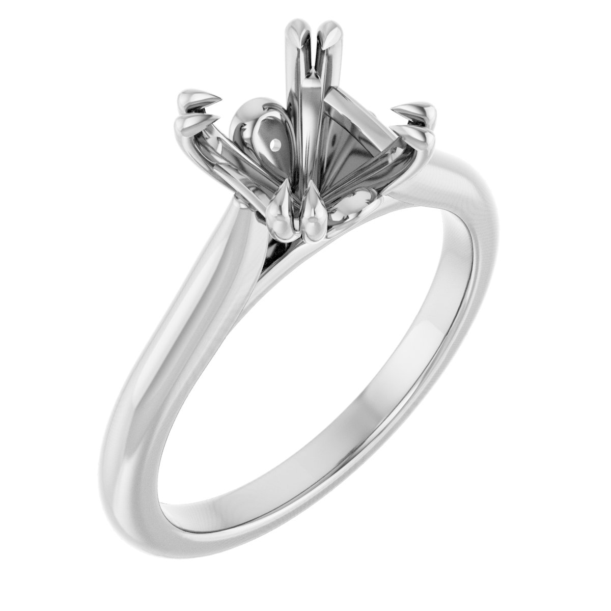 Double Claw-Prong Engagement Ring or Band