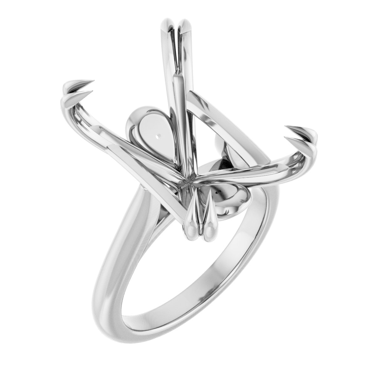 Double Claw-Prong Engagement Ring or Band