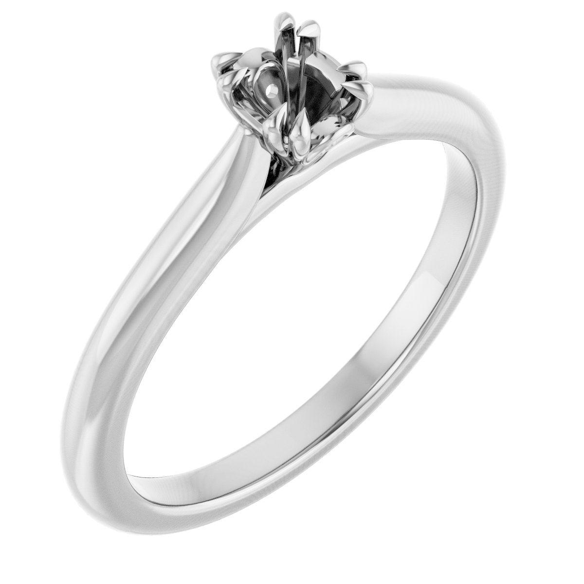 Double Claw-Prong Engagement Ring or Band