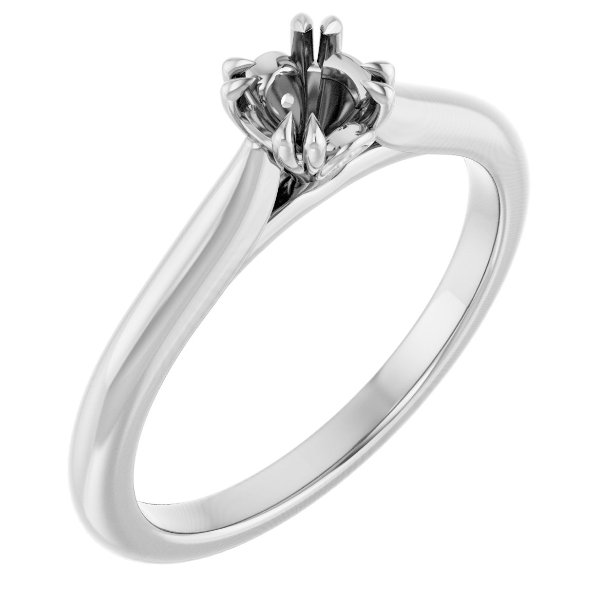 Double Claw-Prong Engagement Ring or Band