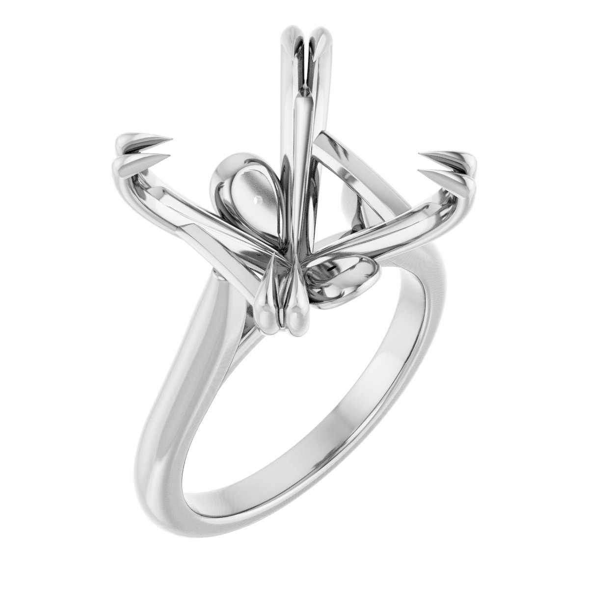 Double Claw-Prong Engagement Ring or Band