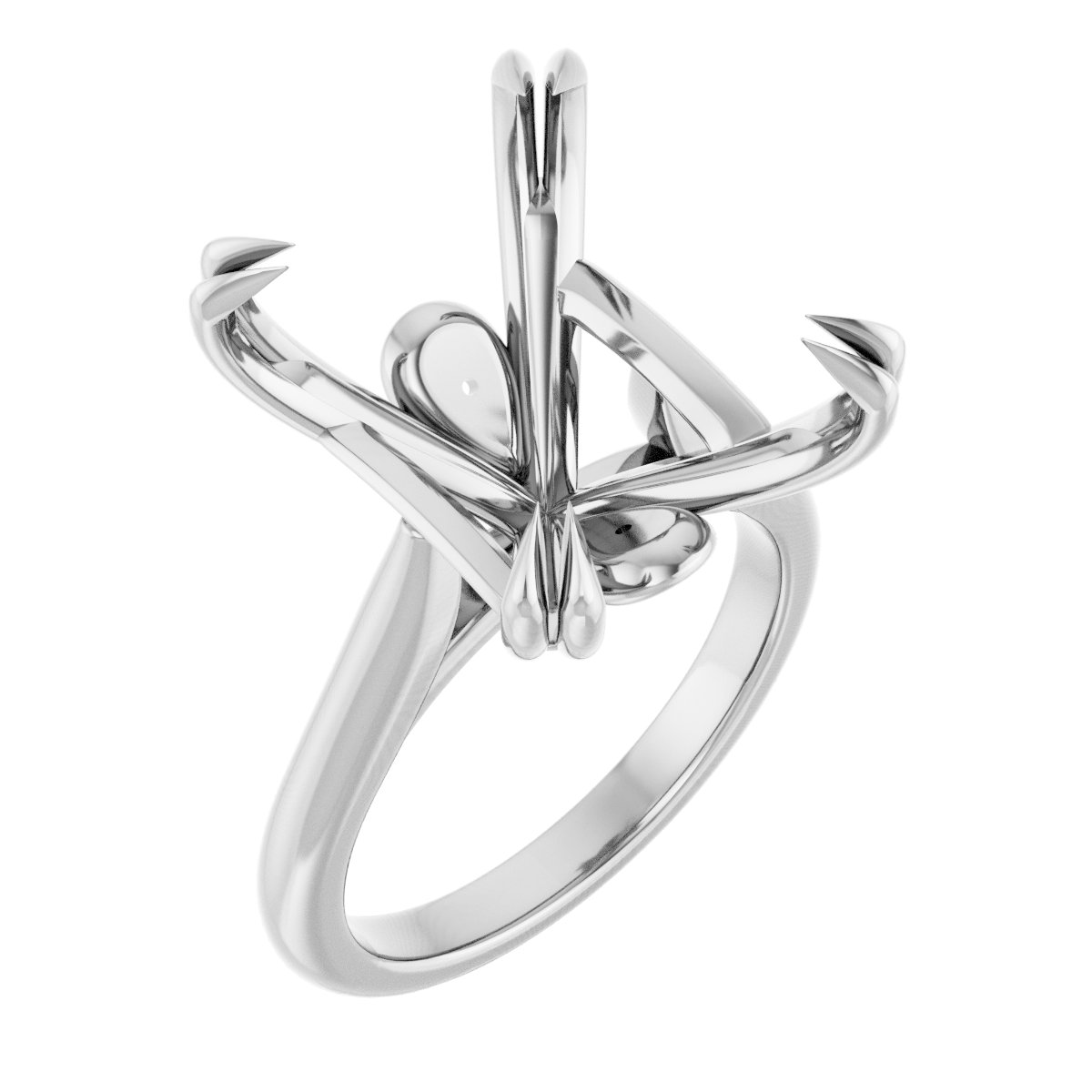 Double Claw-Prong Engagement Ring or Band