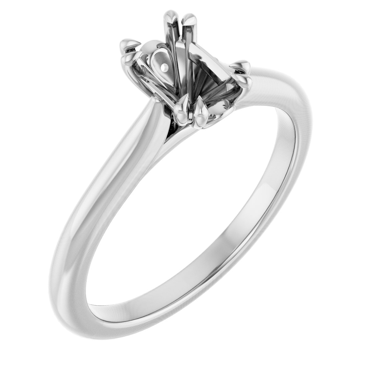 Double Claw-Prong Engagement Ring or Band