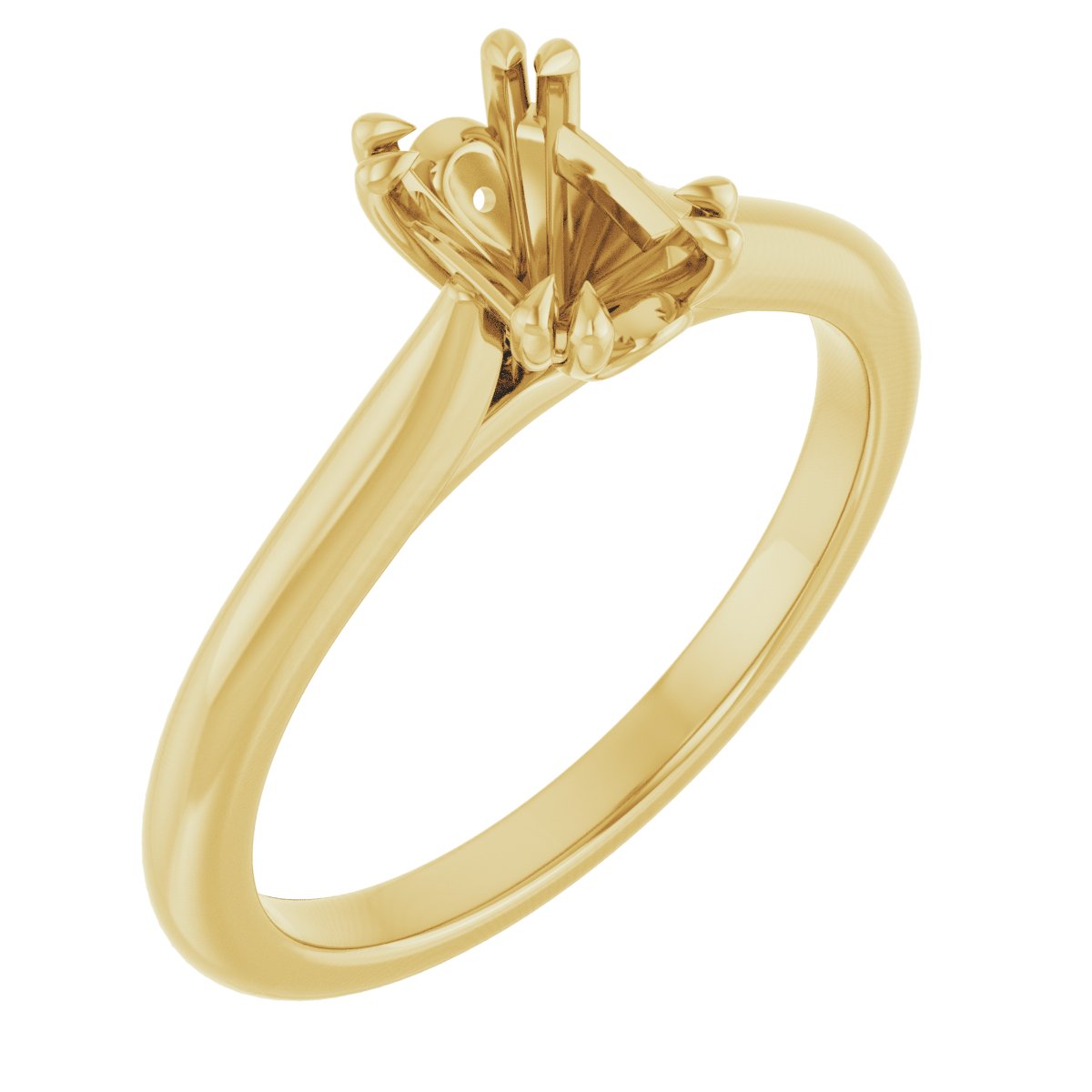 Double Claw-Prong Engagement Ring or Band