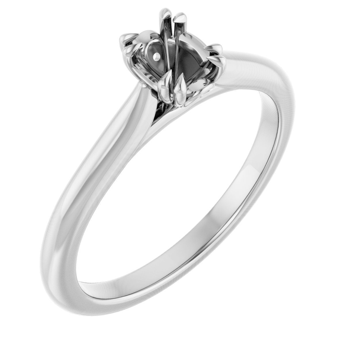 Double Claw-Prong Engagement Ring or Band