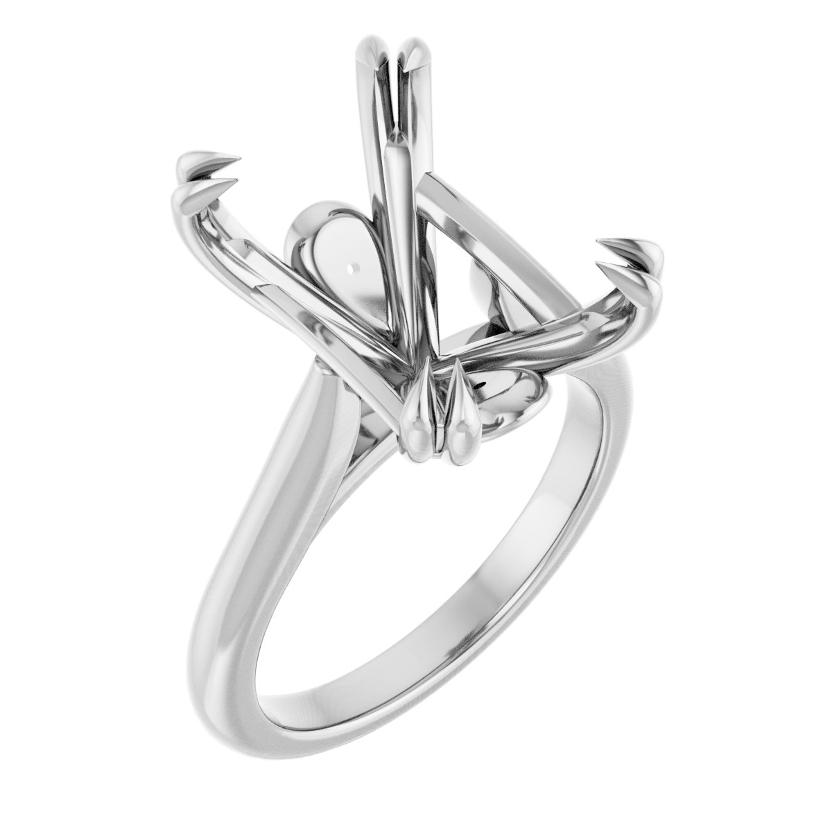 Double Claw-Prong Engagement Ring or Band