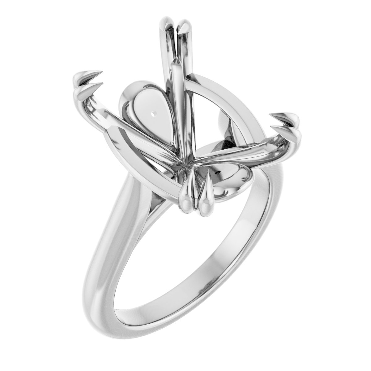 Double Claw-Prong Engagement Ring or Band