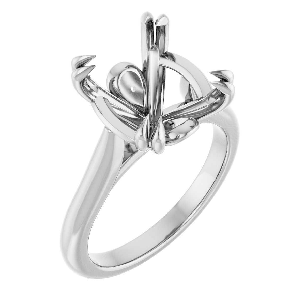 Double Claw-Prong Engagement Ring or Band