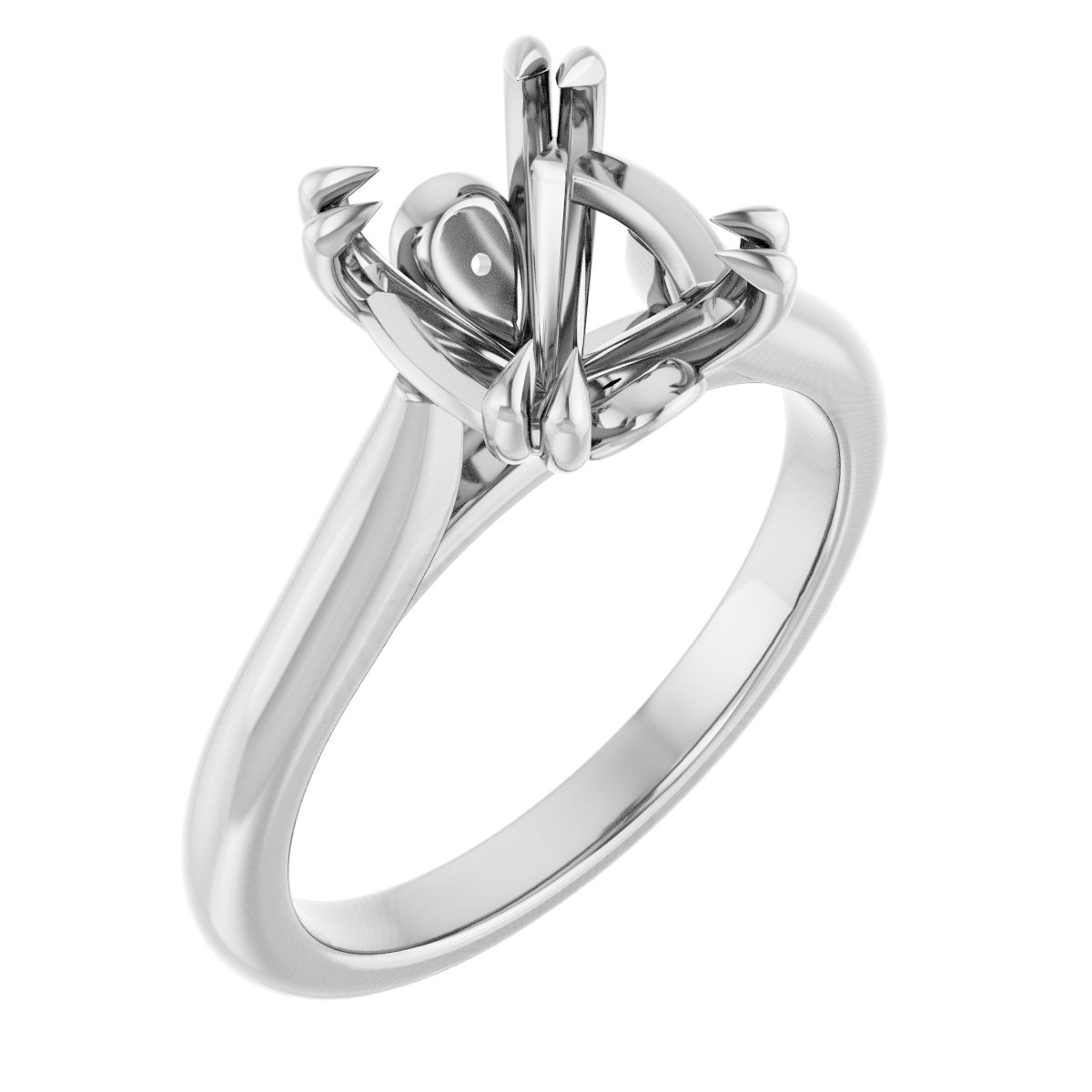 Double Claw-Prong Engagement Ring or Band