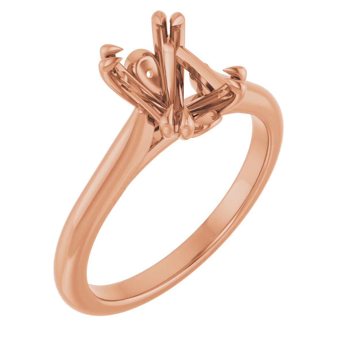 Double Claw-Prong Engagement Ring or Band