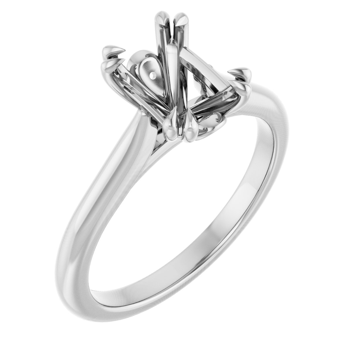 Double Claw-Prong Engagement Ring or Band