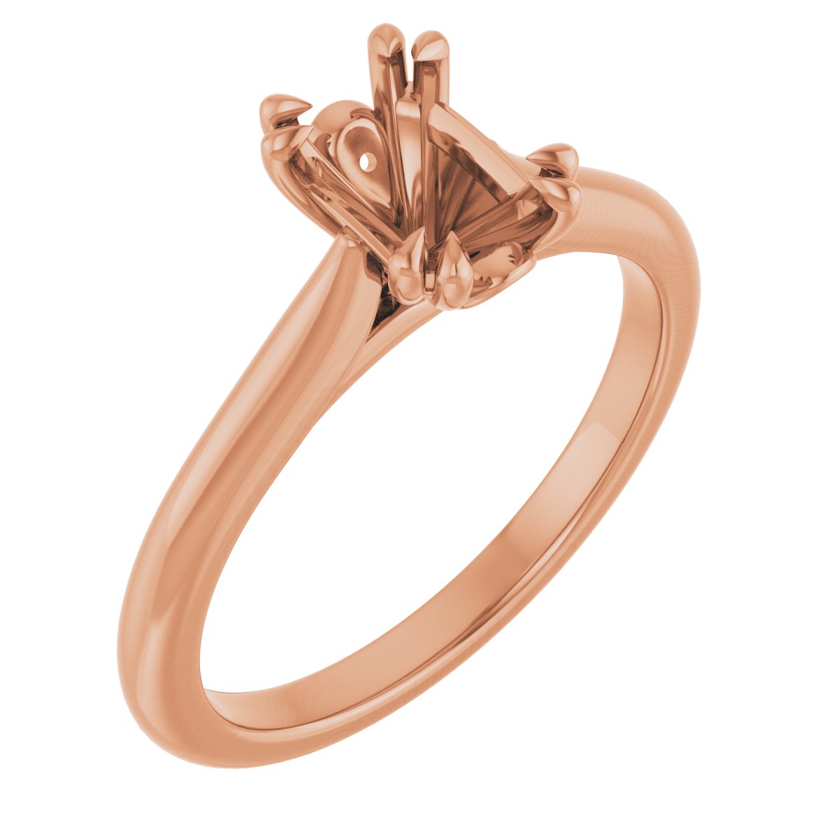 Double Claw-Prong Engagement Ring or Band