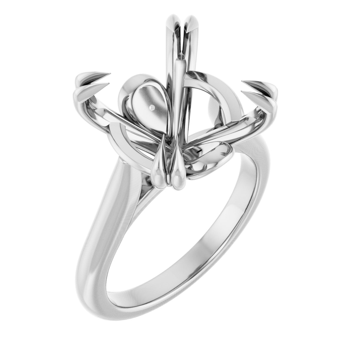 Double Claw-Prong Engagement Ring or Band
