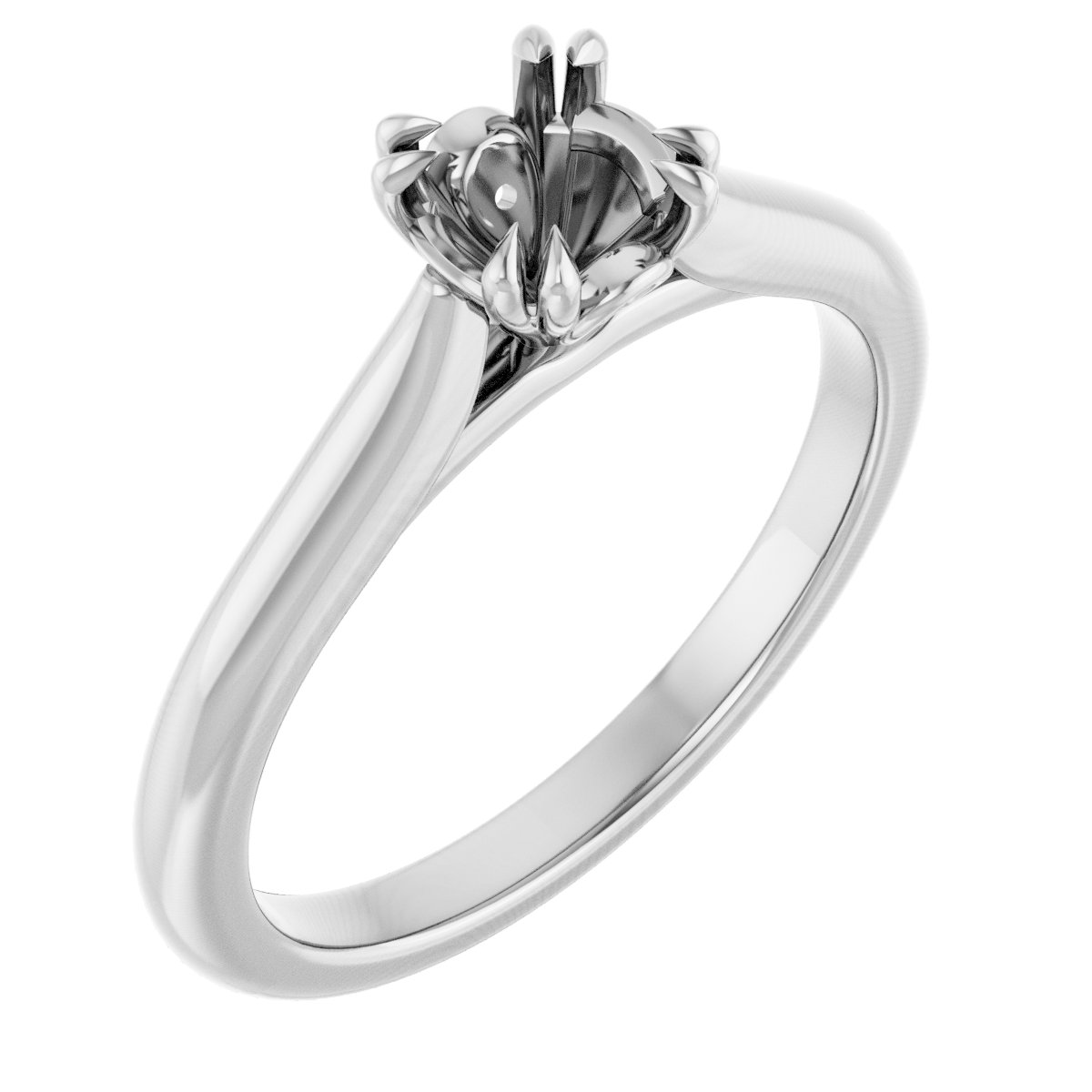 Double Claw-Prong Engagement Ring or Band
