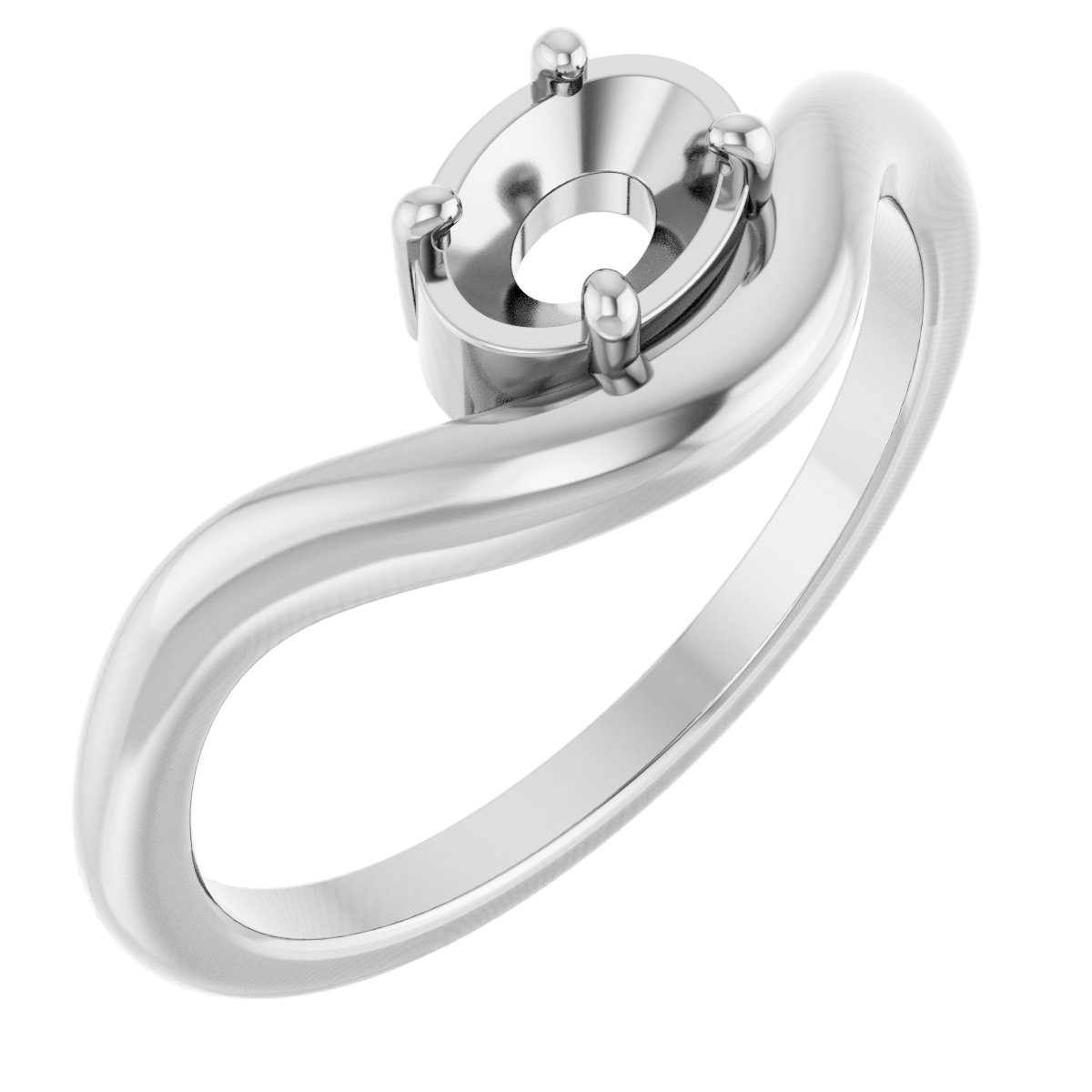 Asymmetric Solitaire Ring