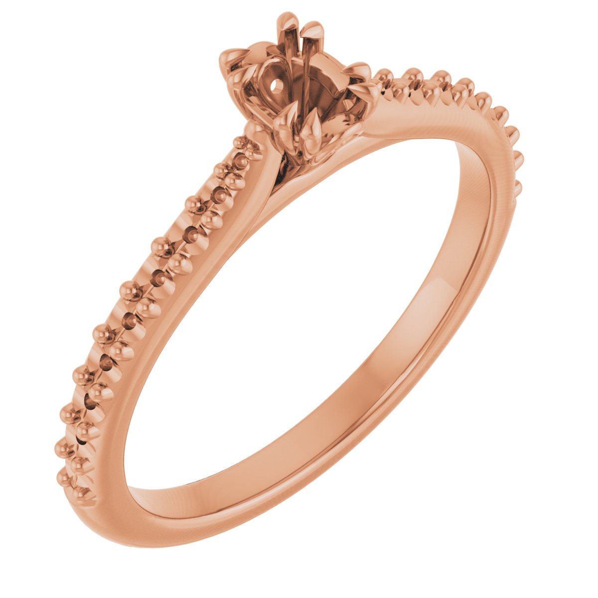 Double Claw-Prong Engagement Ring or Band