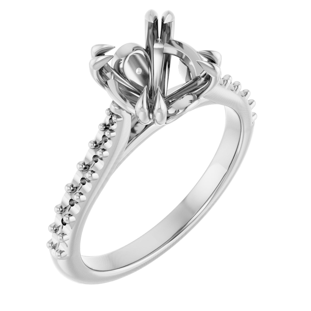 Double Claw-Prong Engagement Ring or Band