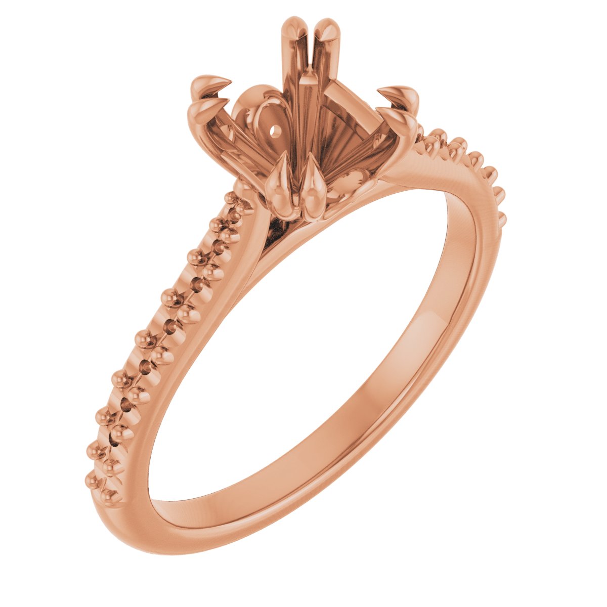 Double Claw-Prong Engagement Ring or Band
