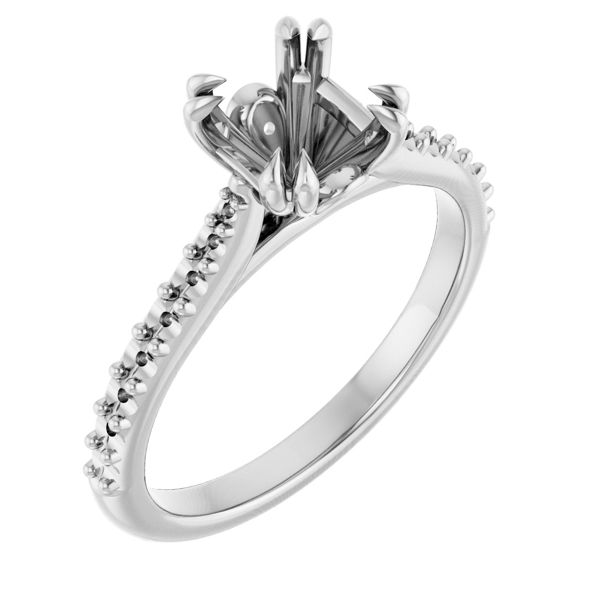 Double Claw-Prong Engagement Ring or Band