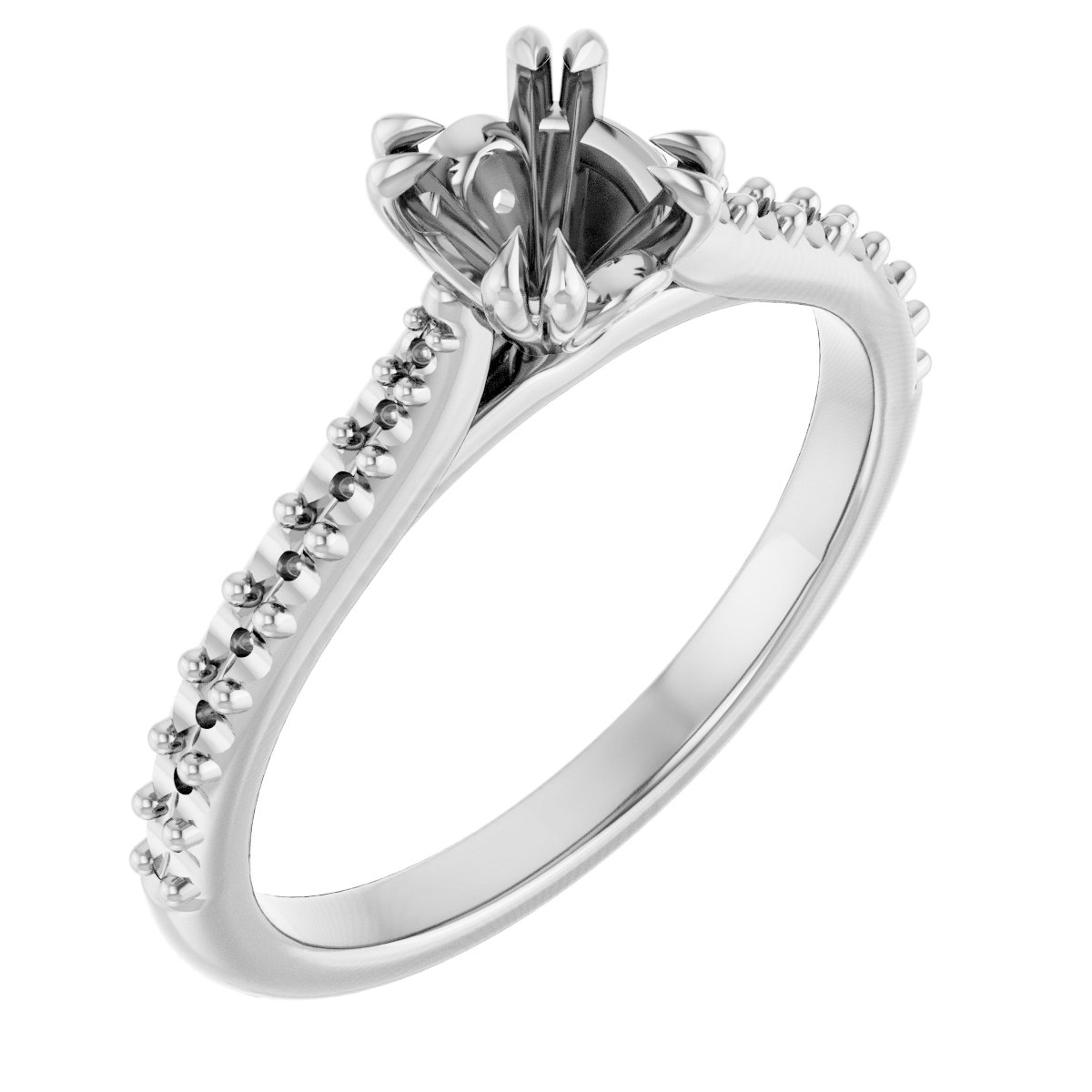 Double Claw-Prong Engagement Ring or Band
