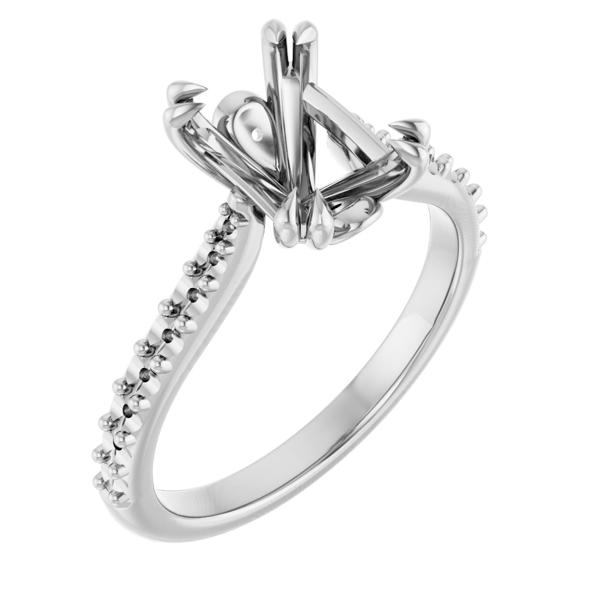 Double Claw-Prong Engagement Ring or Band