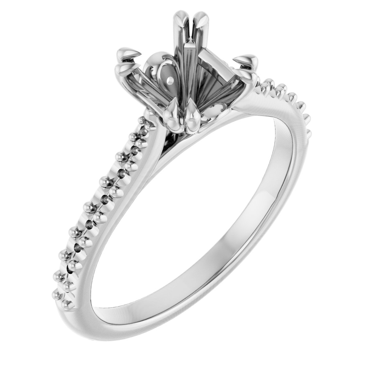 Double Claw-Prong Engagement Ring or Band