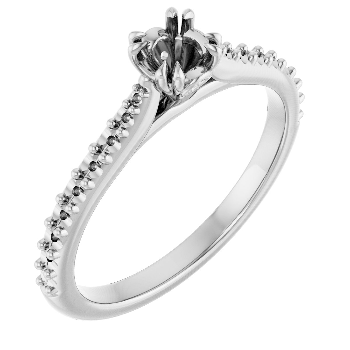 Double Claw-Prong Engagement Ring or Band
