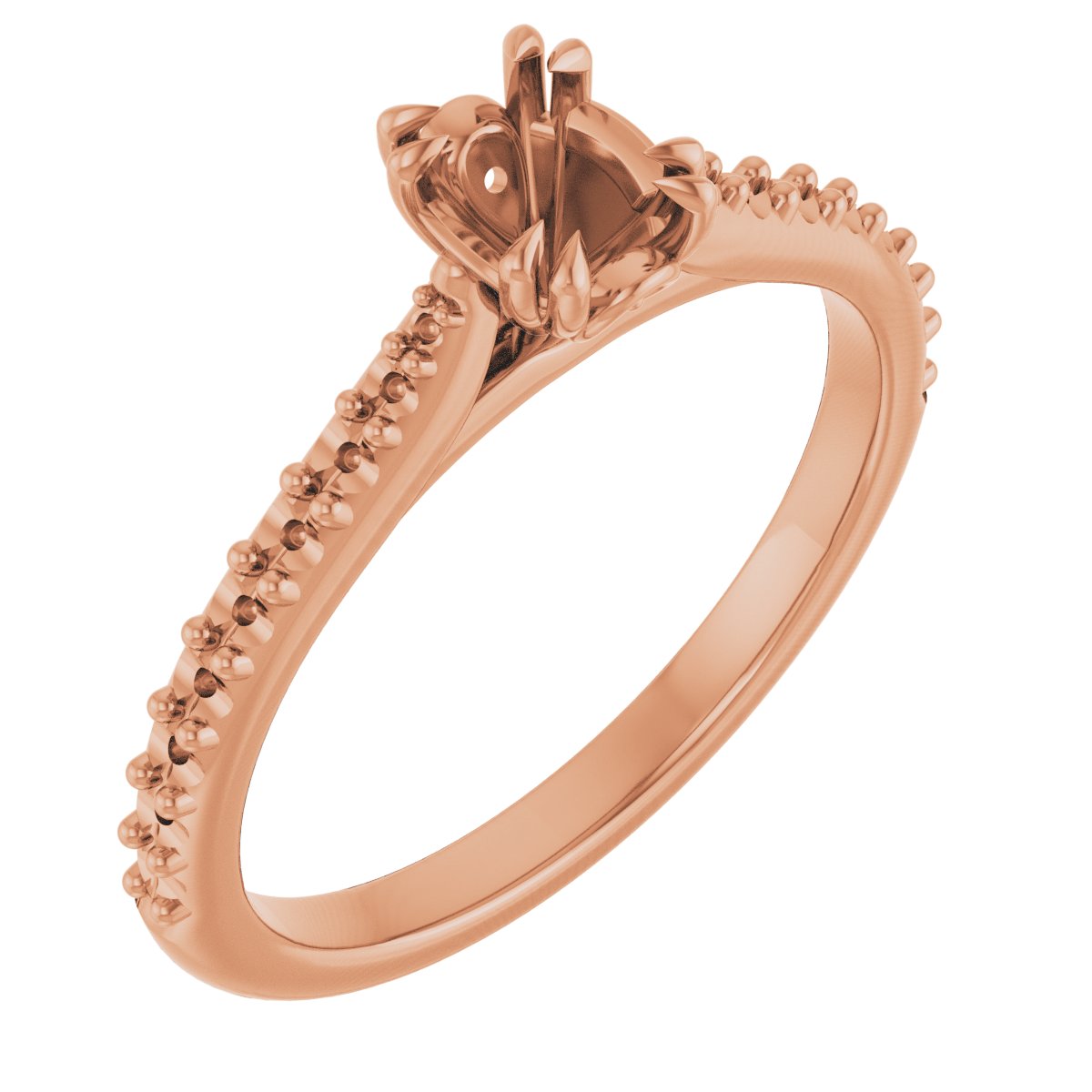 Double Claw-Prong Engagement Ring or Band
