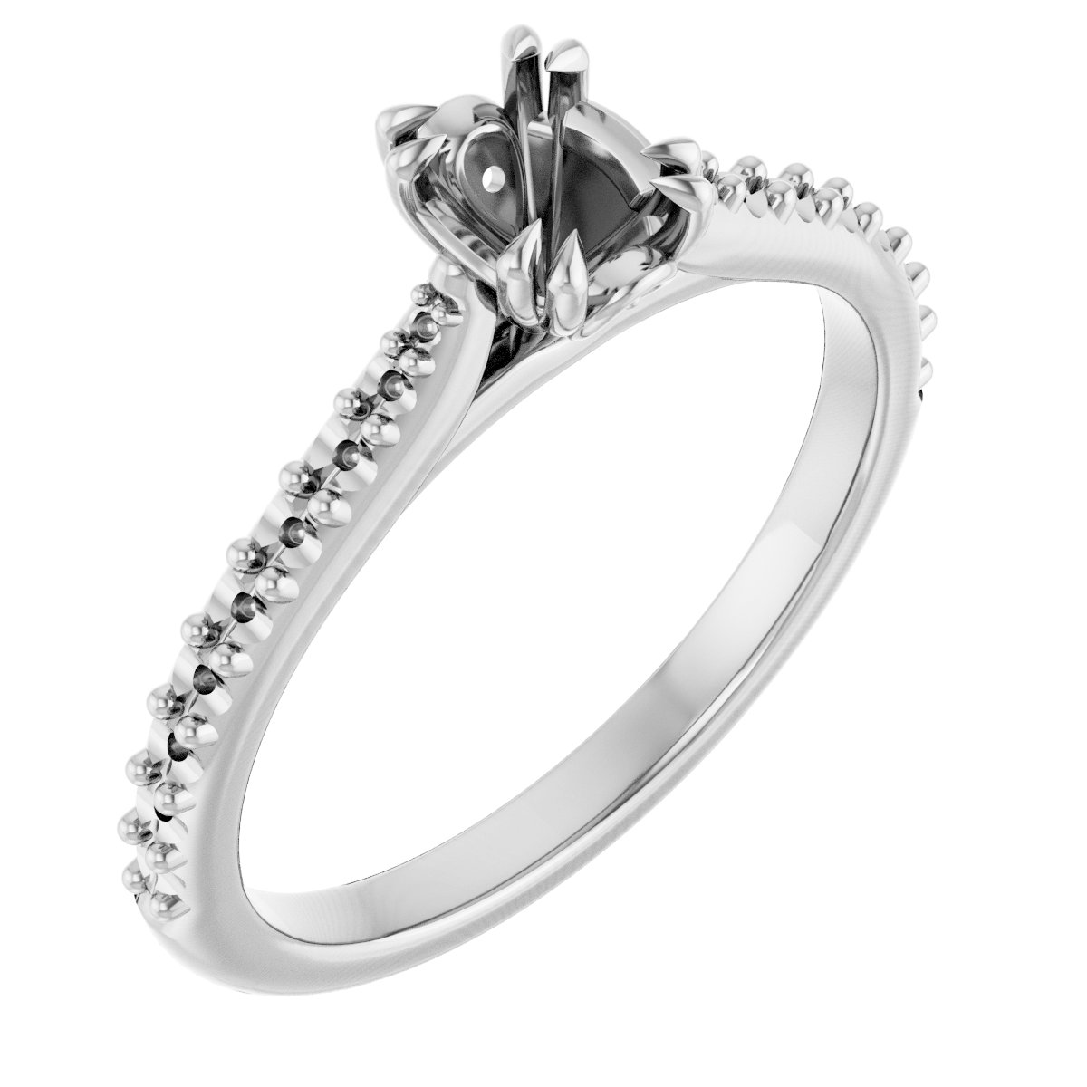 Double Claw-Prong Engagement Ring or Band