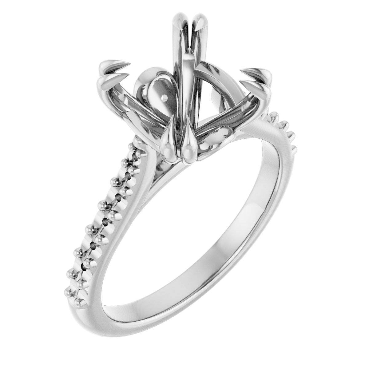 Double Claw-Prong Engagement Ring or Band