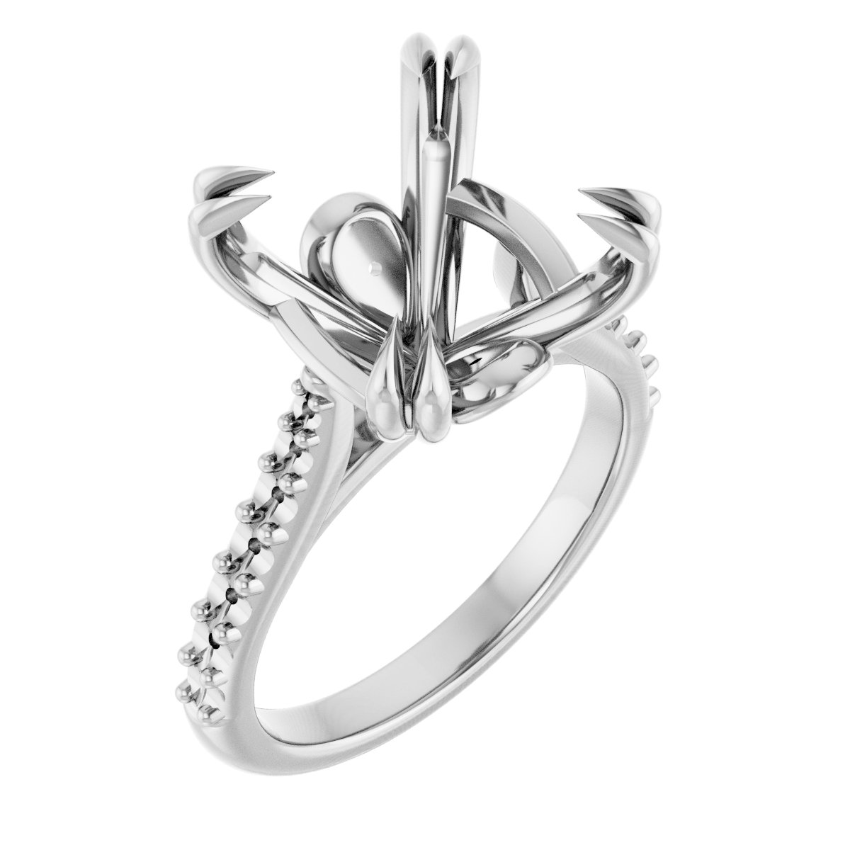 Double Claw-Prong Engagement Ring or Band