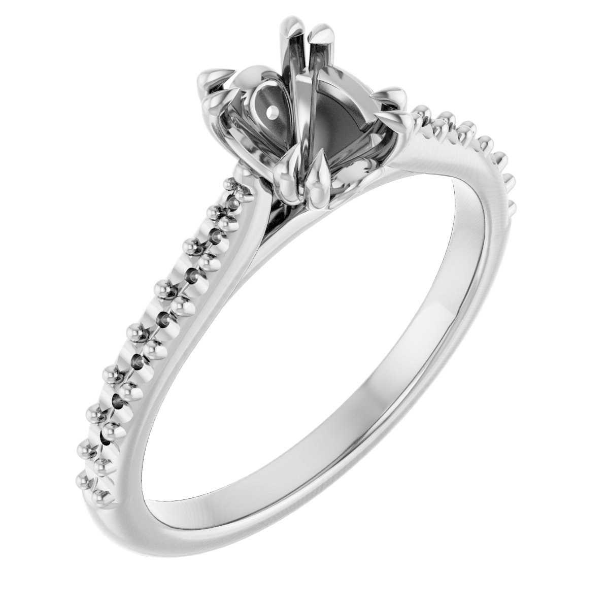 Double Claw-Prong Engagement Ring or Band