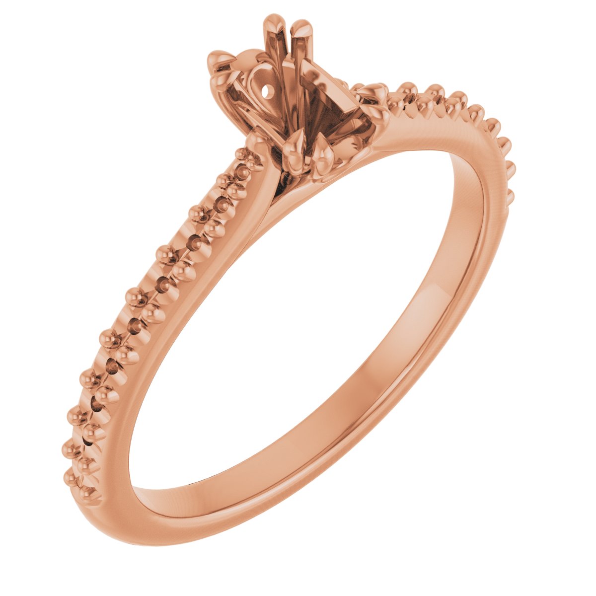 Double Claw-Prong Engagement Ring or Band