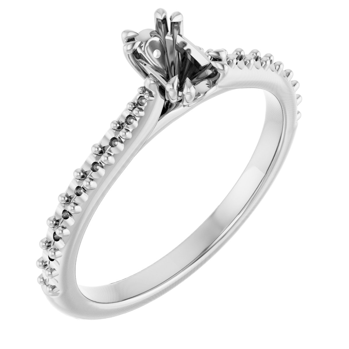Double Claw-Prong Engagement Ring or Band
