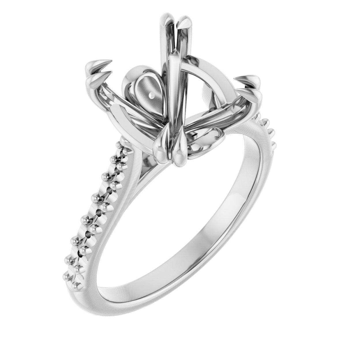 Double Claw-Prong Engagement Ring or Band
