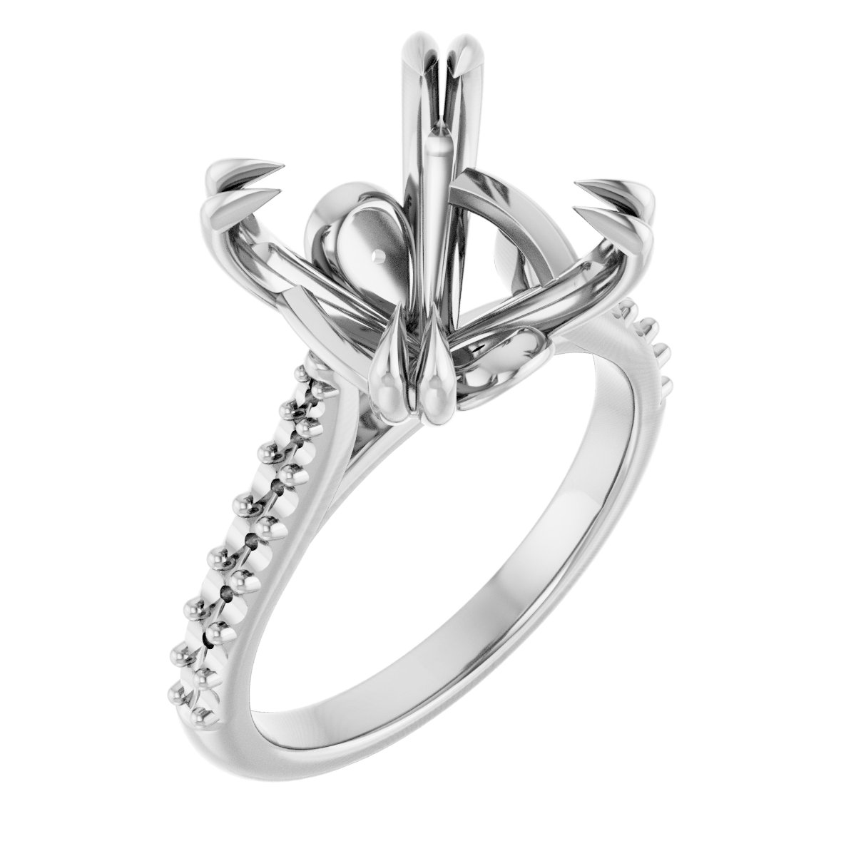 Double Claw-Prong Engagement Ring or Band