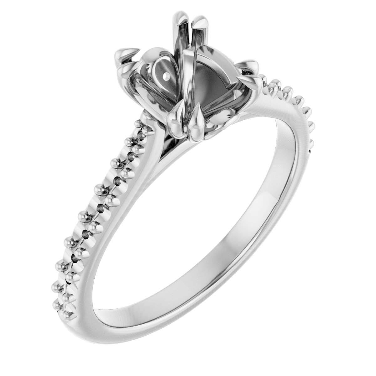 Double Claw-Prong Engagement Ring or Band
