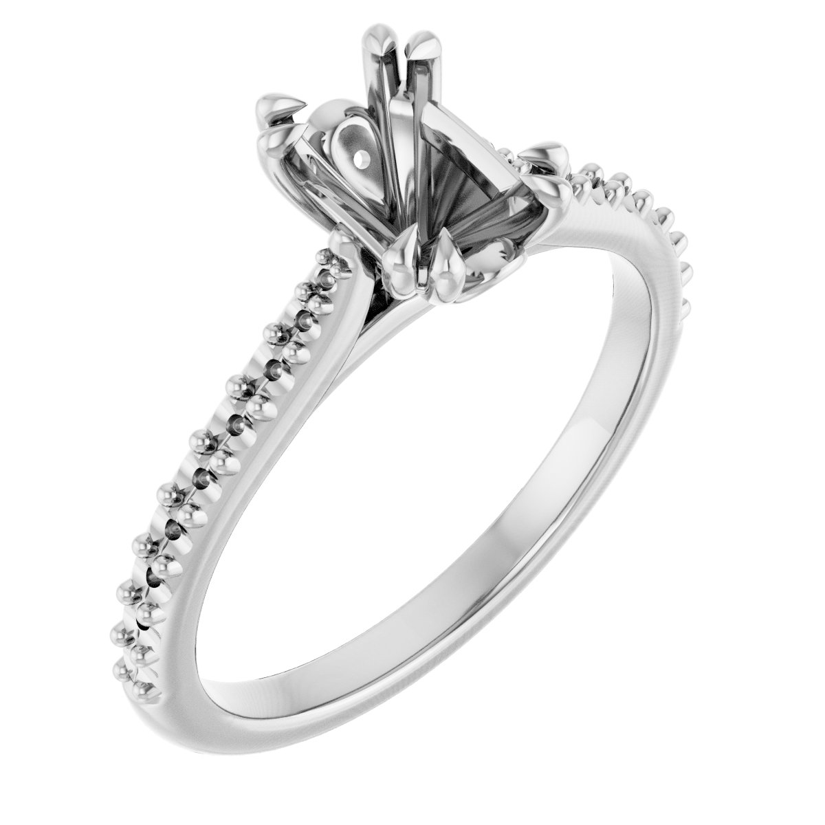 Double Claw-Prong Engagement Ring or Band