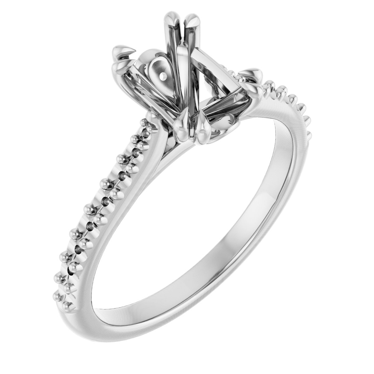 Double Claw-Prong Engagement Ring or Band