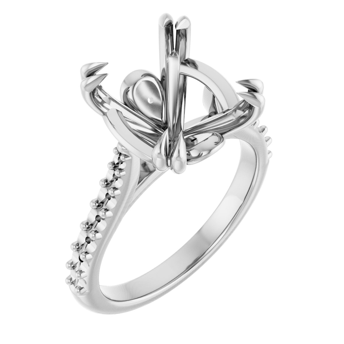 Double Claw-Prong Engagement Ring or Band