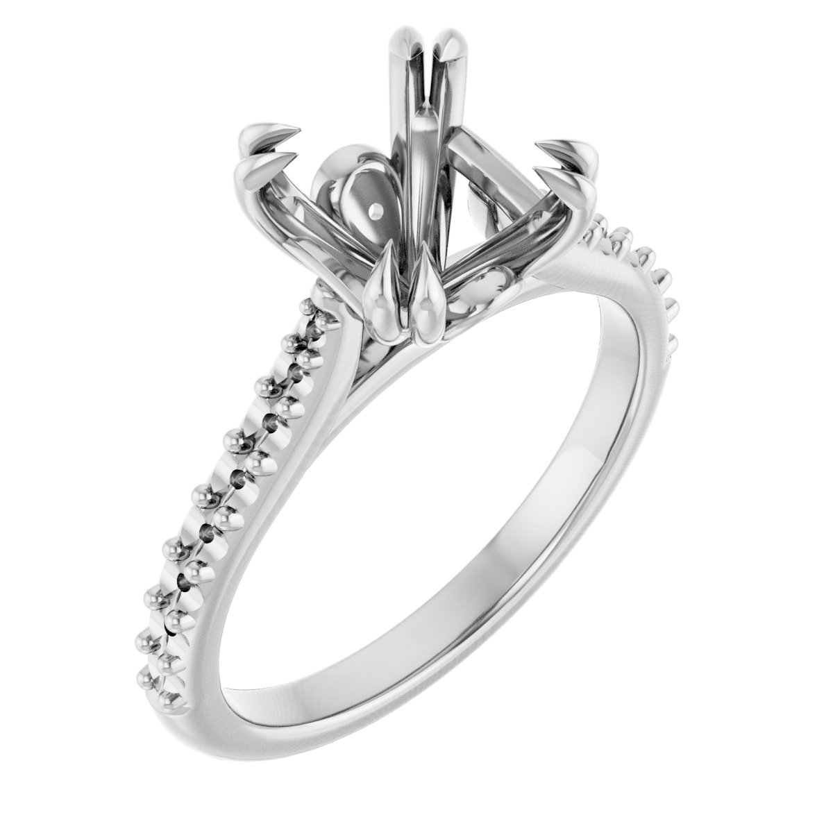 Double Claw-Prong Engagement Ring or Band
