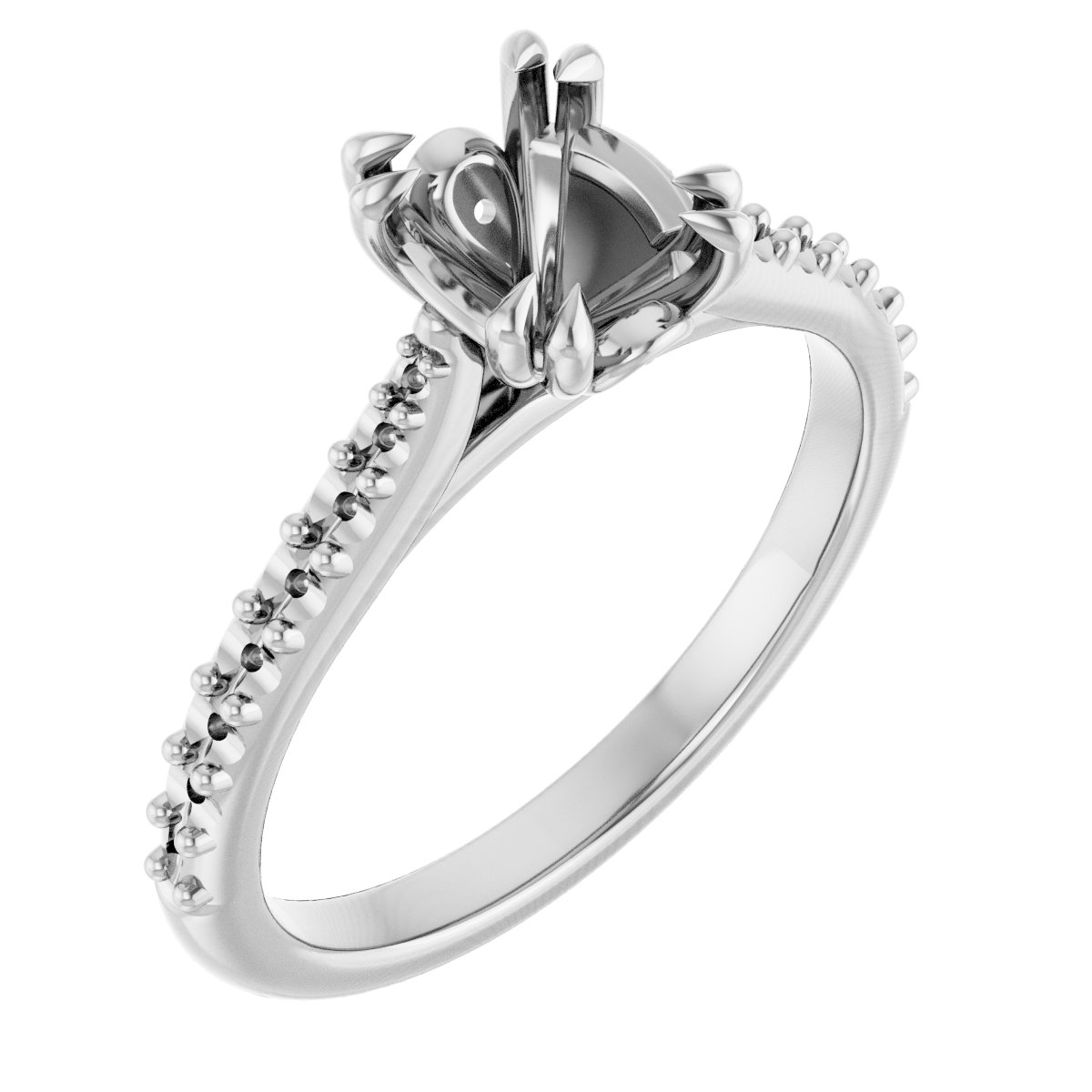 Double Claw-Prong Engagement Ring or Band