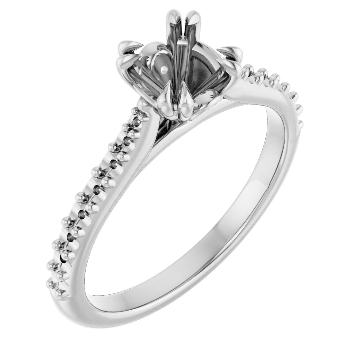Double Claw-Prong Engagement Ring or Band