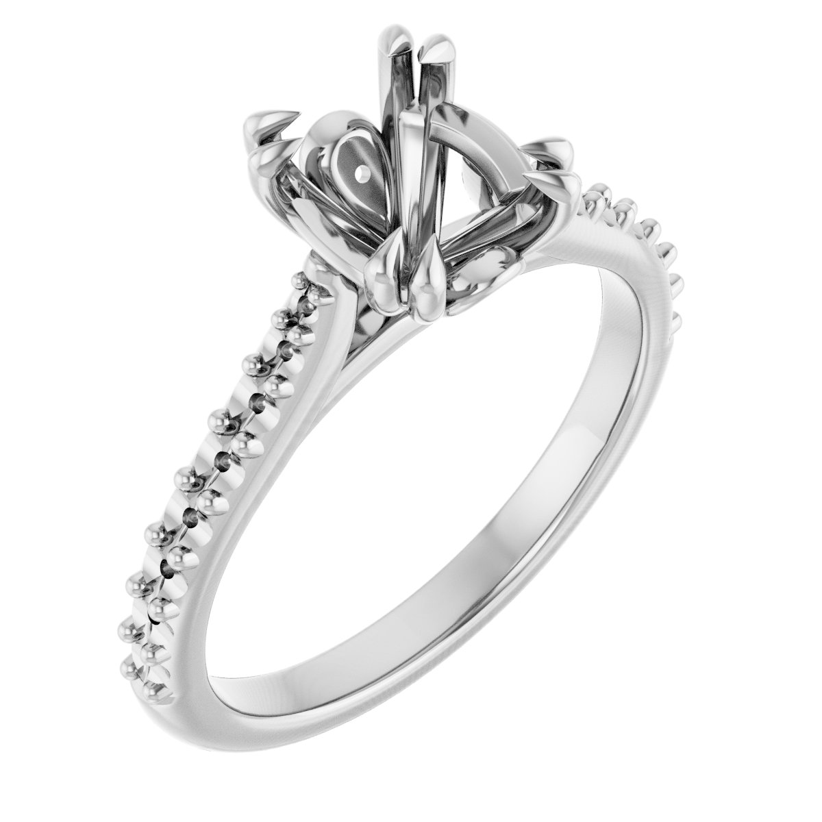Double Claw-Prong Engagement Ring or Band