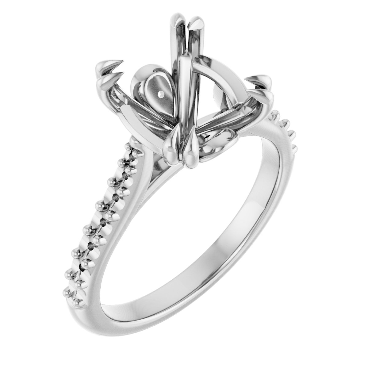 Double Claw-Prong Engagement Ring or Band